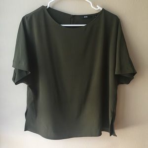Olive Uniqlo top